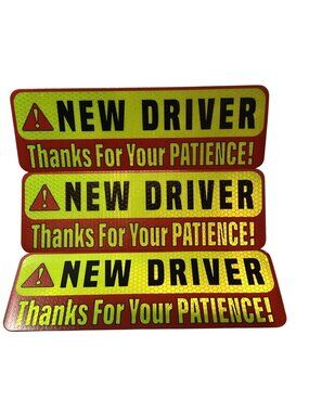 3 Pack Student Driver Heavy Magnetic High Resolution Reflective Material 10x3.25